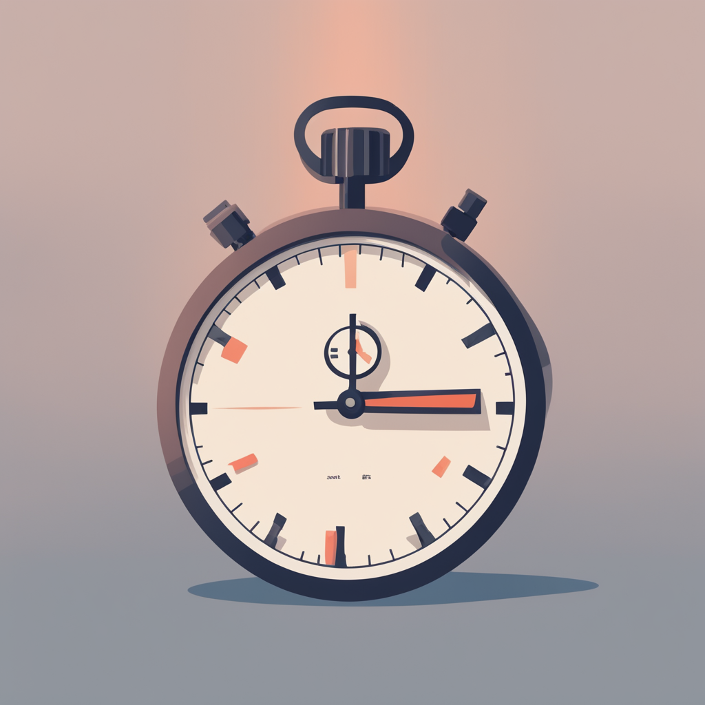 a stopwatch with a checkmark