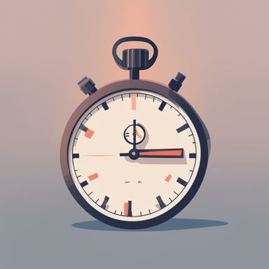 a stopwatch with a checkmark