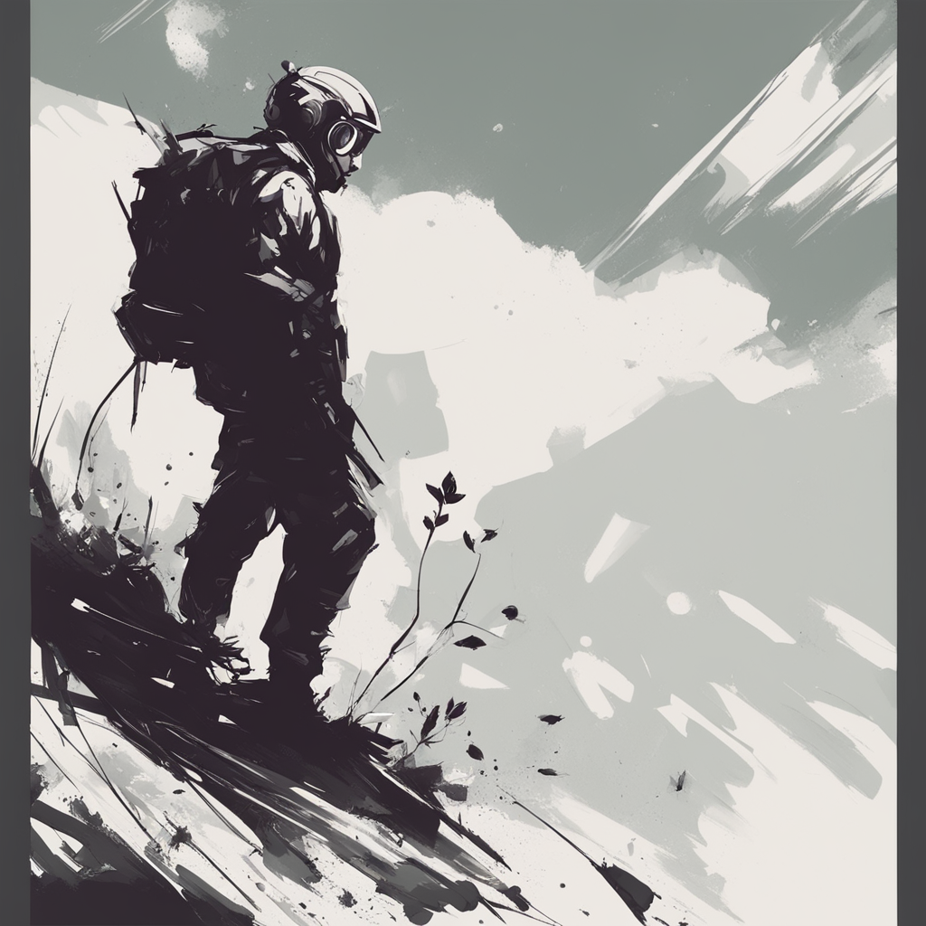 a person exploring nature