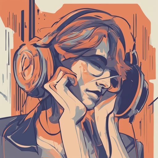 a person listening to music