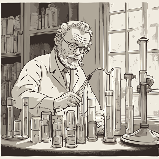 a researcher filling a test tube with liquid