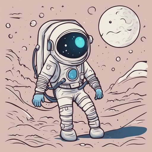 an astronaut on the moon