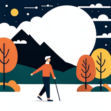 a person exploring nature