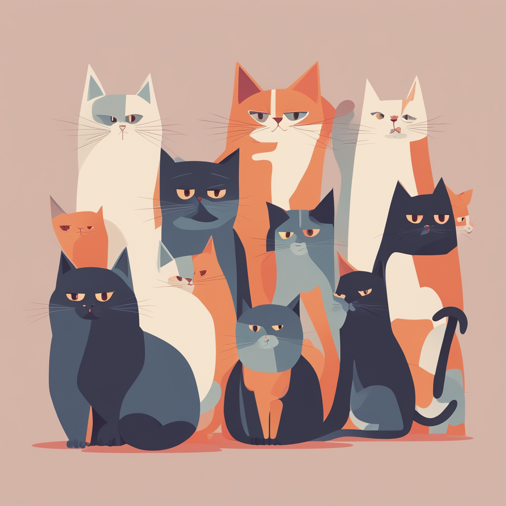 a group of cats
