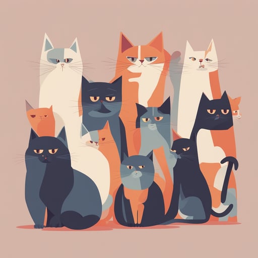a group of cats