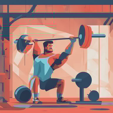 a person weightlifting