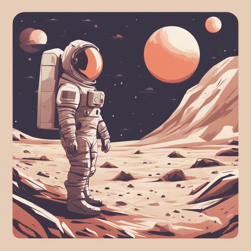 an astronaut on the moon