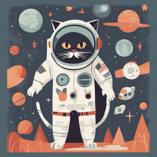a cat astronaut