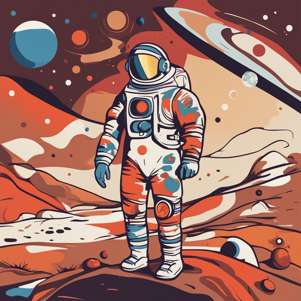 an astronaut on mars