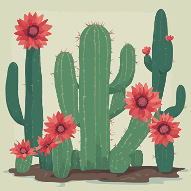 a cactus with a flower