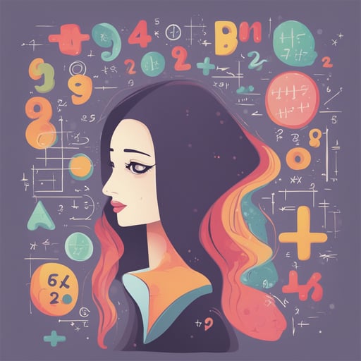 a person with math equations