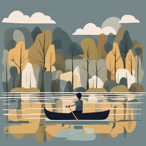 a person rowing a boat