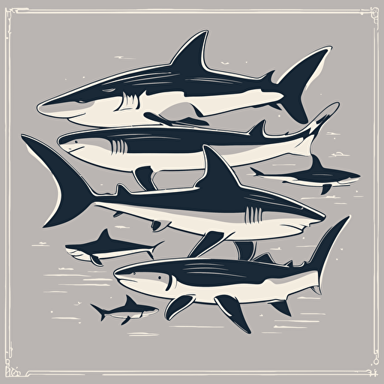 a family of sharks