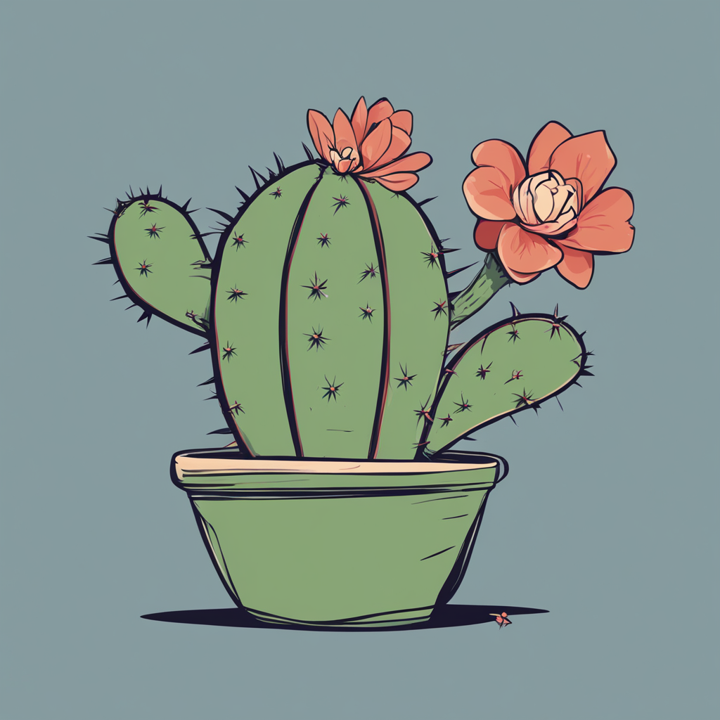 a cactus with a flower