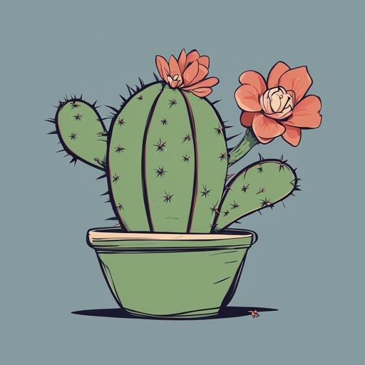 a cactus with a flower