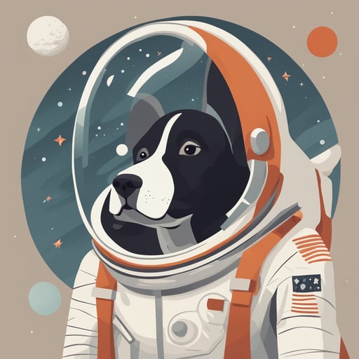 a dog astronaut