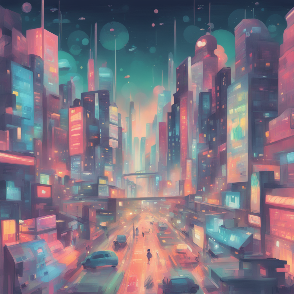 a futuristic cityscape