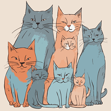 a group of cats