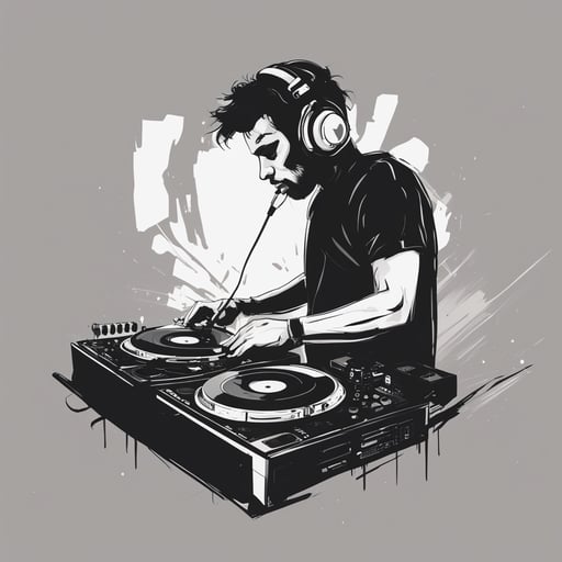 a man dj playing music