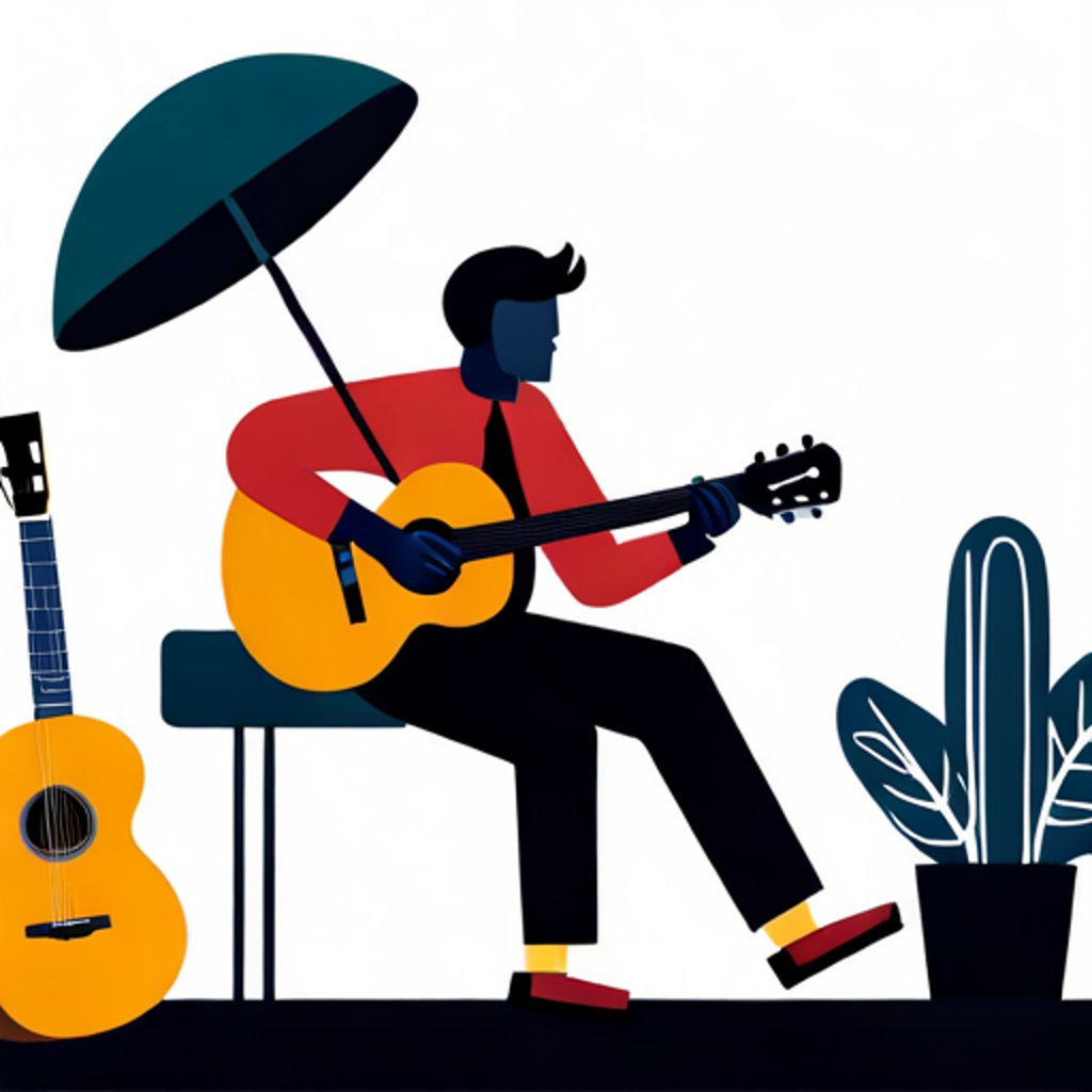 person playing the guitar