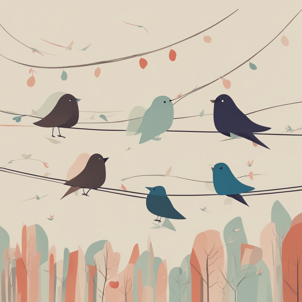 birds on a wire