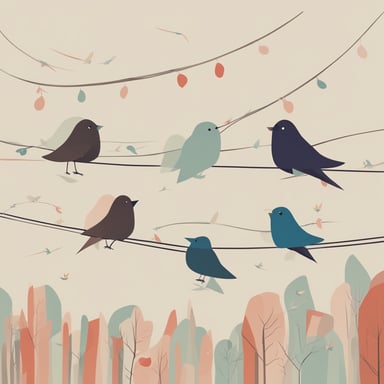 birds on a wire