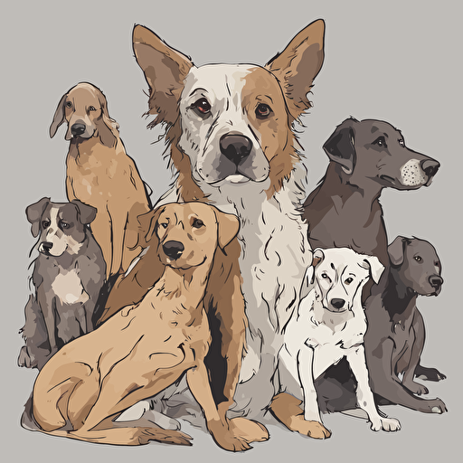 a group of dogs
