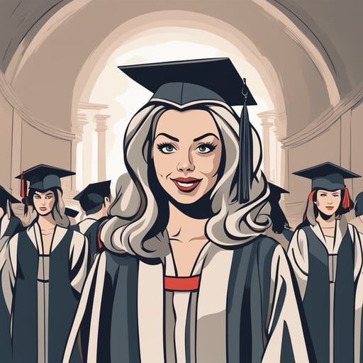a woman graduating from college