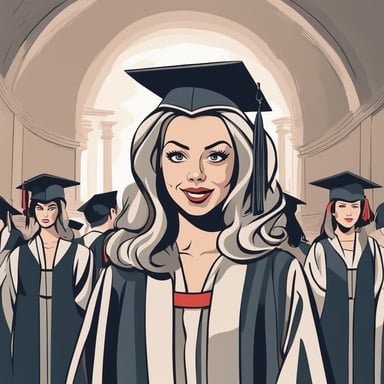a woman graduating from college