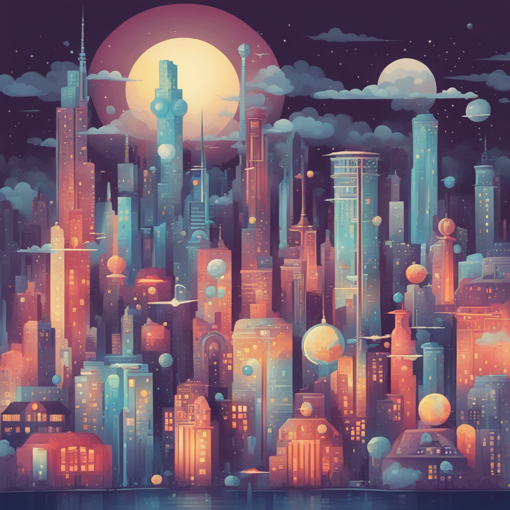 a futuristic cityscape