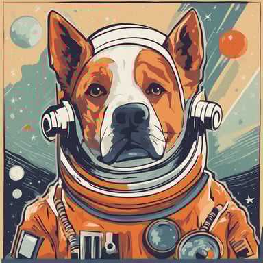 a dog astronaut