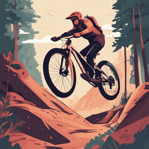 a person riding a mountain bike