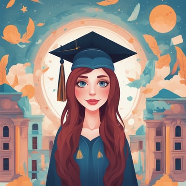 a woman graduating from college
