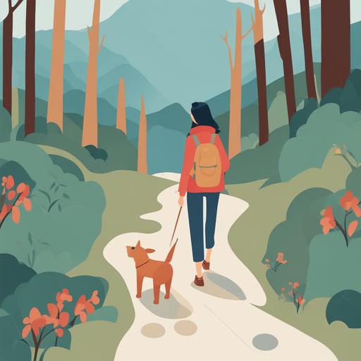a woman hiking