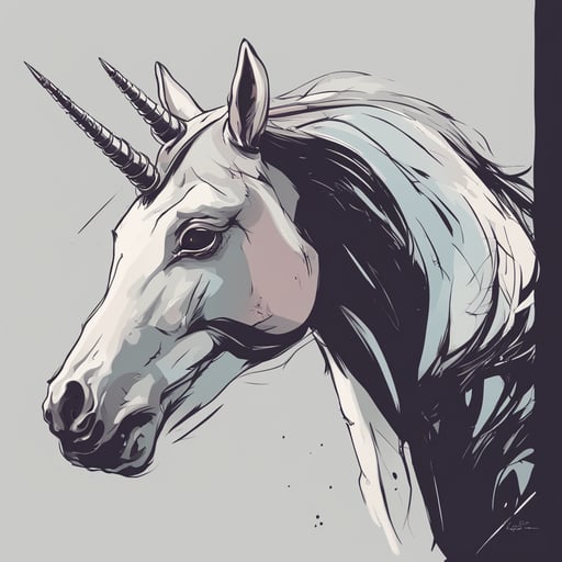a portrait of a unicorn