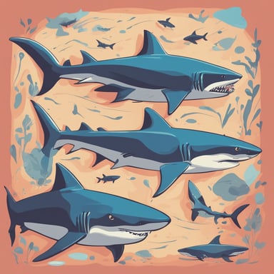 a family of sharks