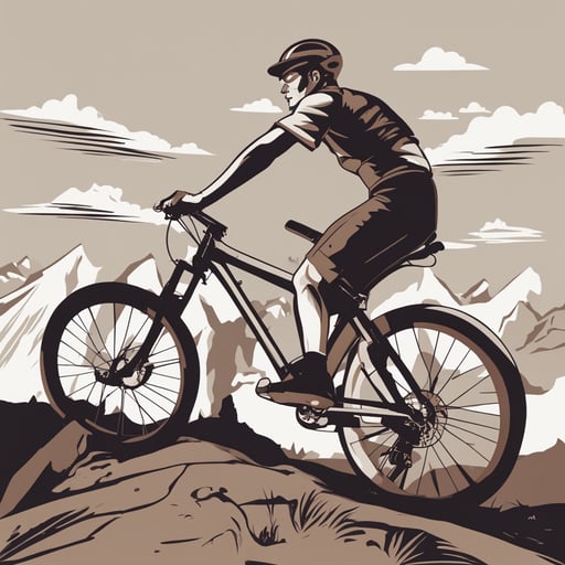 a person riding a mountain bike