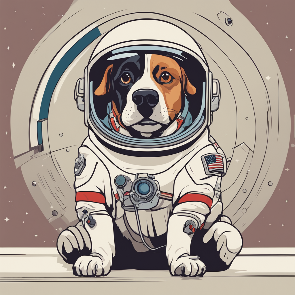 a dog astronaut