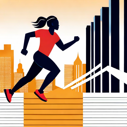 a runner running over an obstacle