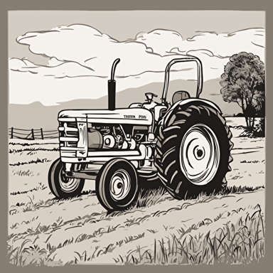 a tractor on a farm
