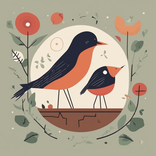 a bird eating a worm