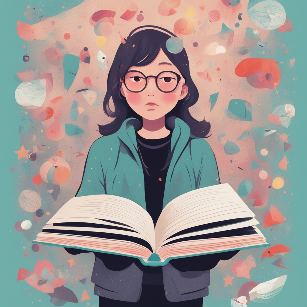 a person with a gigantic book