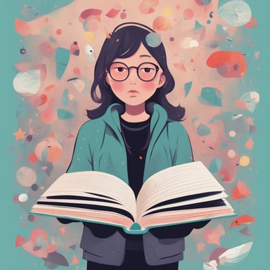 a person with a gigantic book