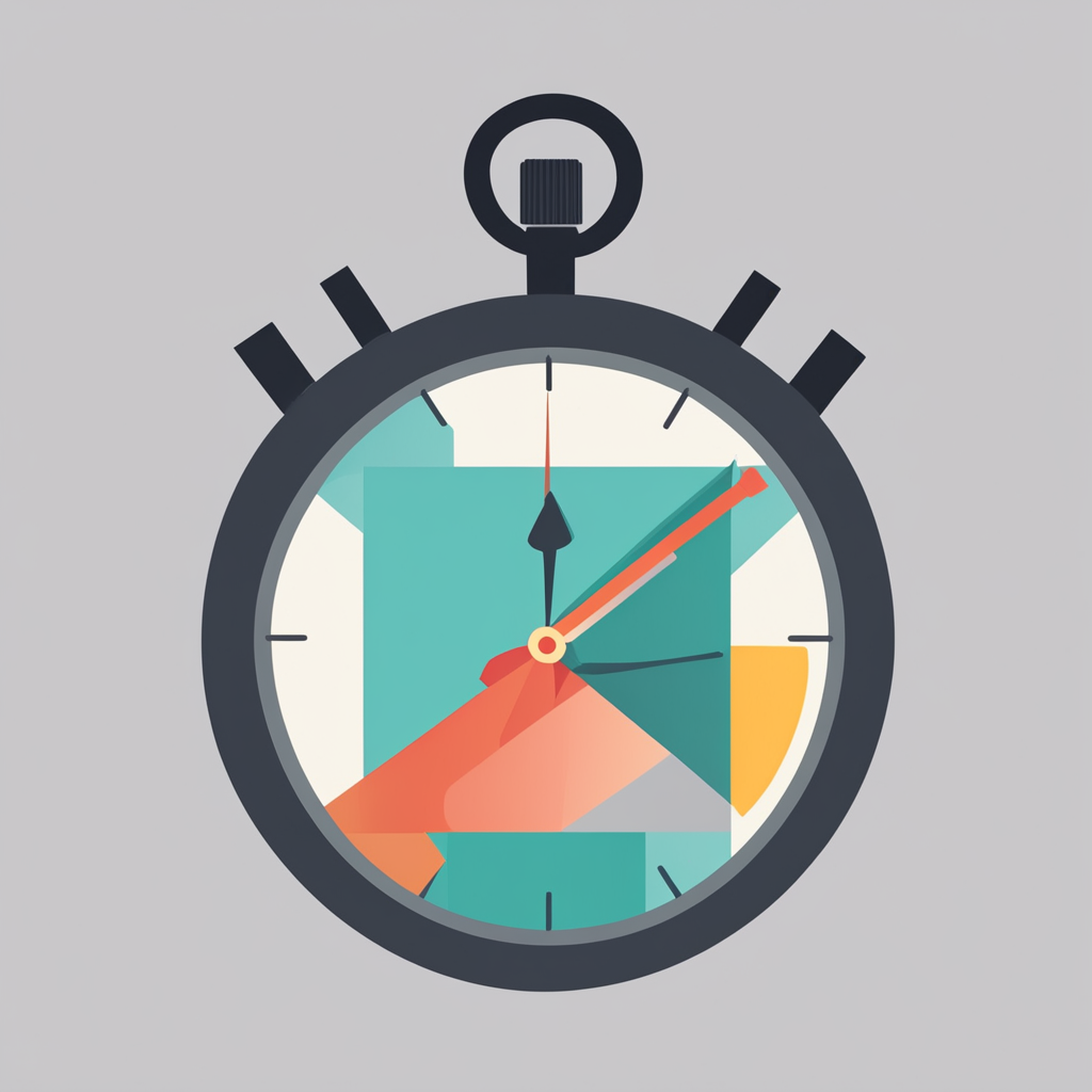 a stopwatch with a checkmark