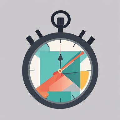 a stopwatch with a checkmark