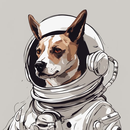 a dog astronaut