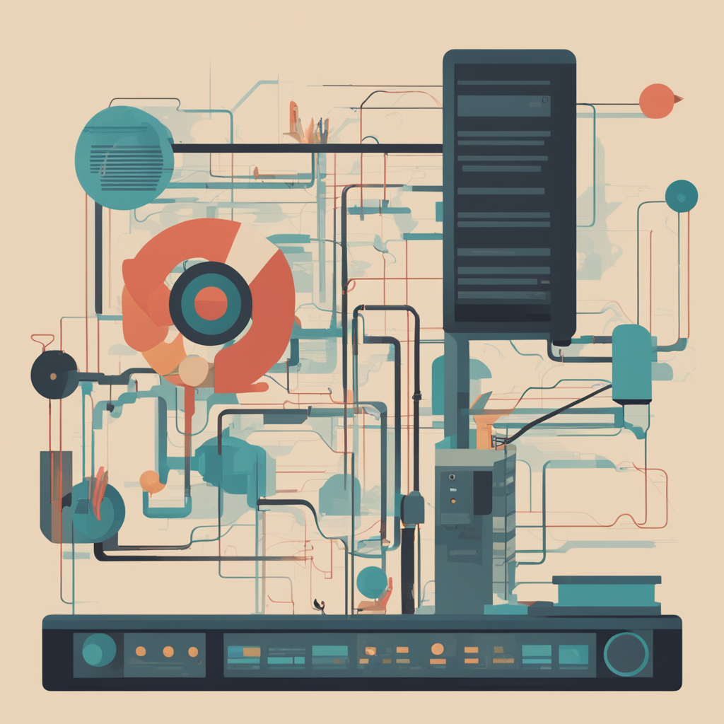 a diagram of a computer connected to a server