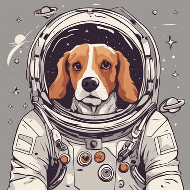 a dog astronaut