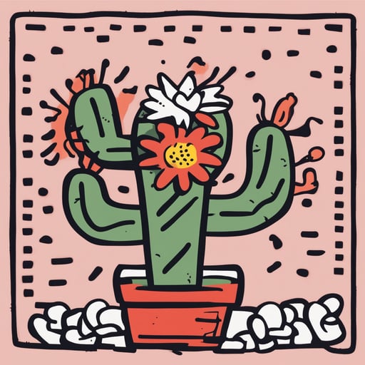 a cactus with a flower