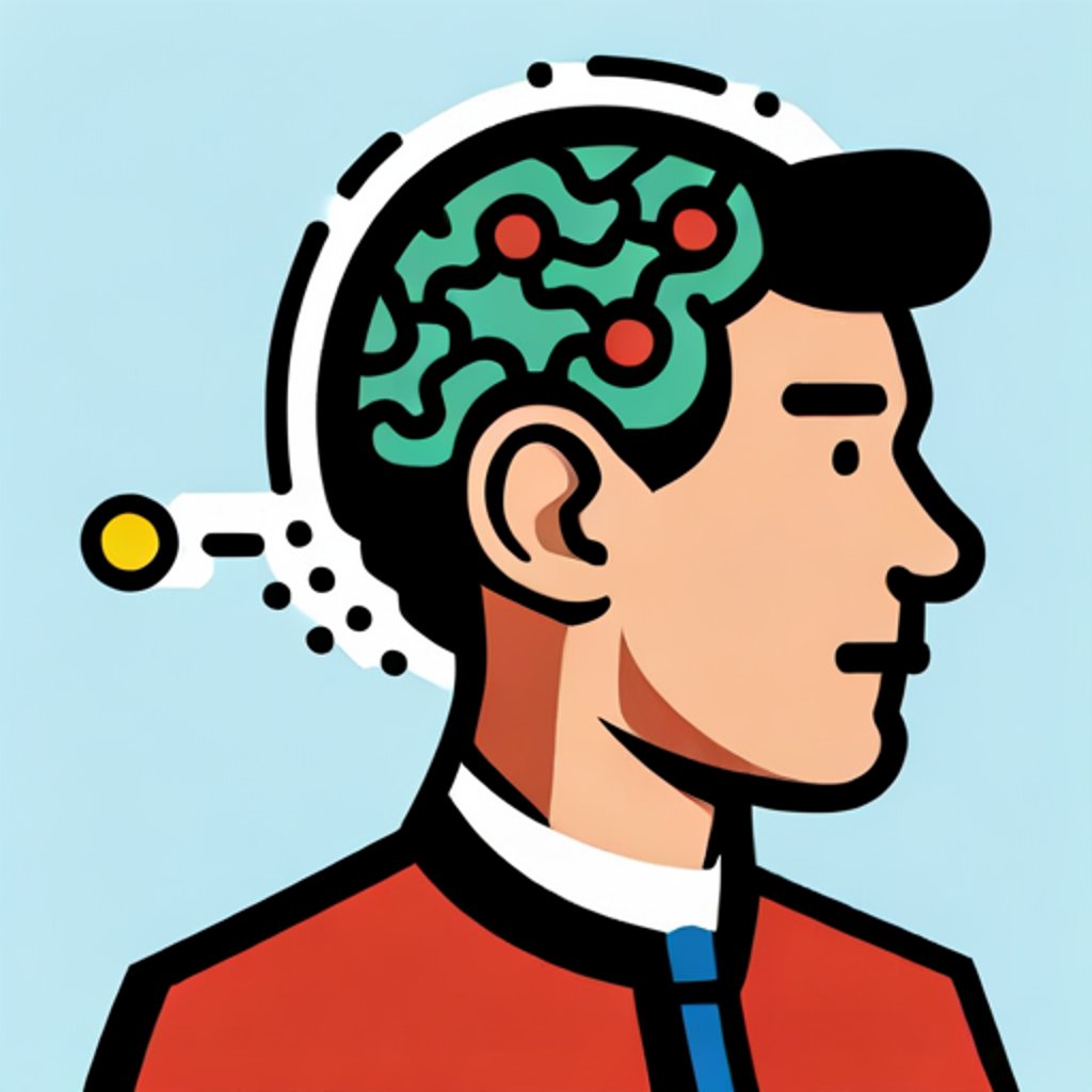 a person with their brain shown connected to a diagram